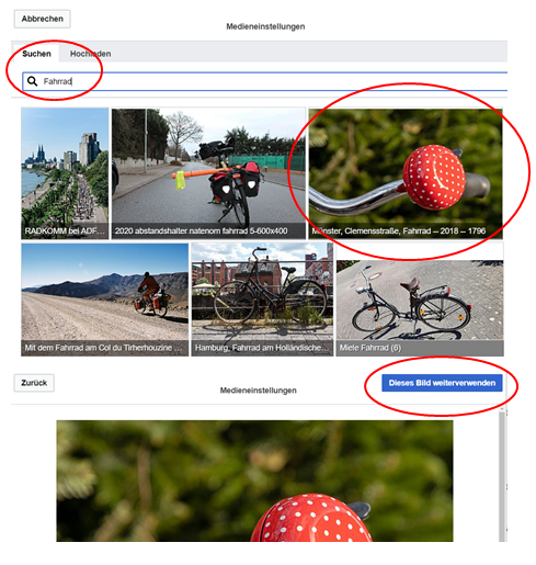 Bilder einfügen - Fahrrad