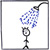 taking a shower