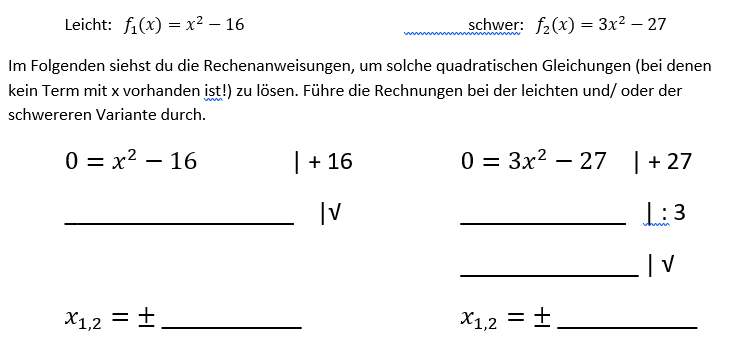 Beispiel: Wurzel ziehen