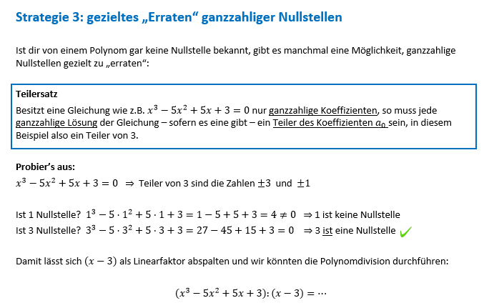 HE Erraten Nullstellen