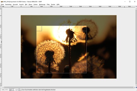 Screenshot Zuschneidewerkzeug