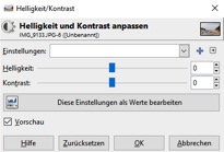 Screenshot Helligkeit/Kontrast