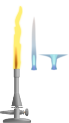 Teclubrenner mit verschiedenen Flammen