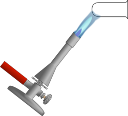 Teclubrenner waagrecht mit verschiedenen Flammen