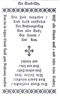 Theodor Kornfeld (1636 - 1698): Sanduhr