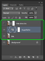 Einstellungsebene verlinkt