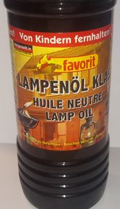 Das Lampenöl wird in der Lampe verbrannt ...