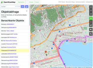 Anzeige von points of interest (POIs), z.B. "Trinkwasser"