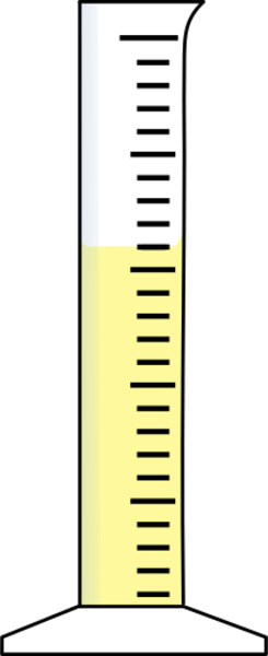 Datei:Kleiner Messzylinder und gelber Fluessigkeit.svg