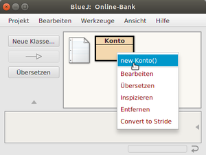 Neue Instanz konto1:Konto