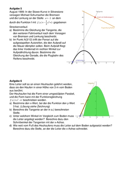 Datei:ÜBUNGSBLATT Gemischte Aufgaben Tangenten und Winkel.pdf