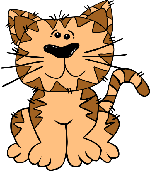 Gerald G Cartoon Cat Sitting.svg